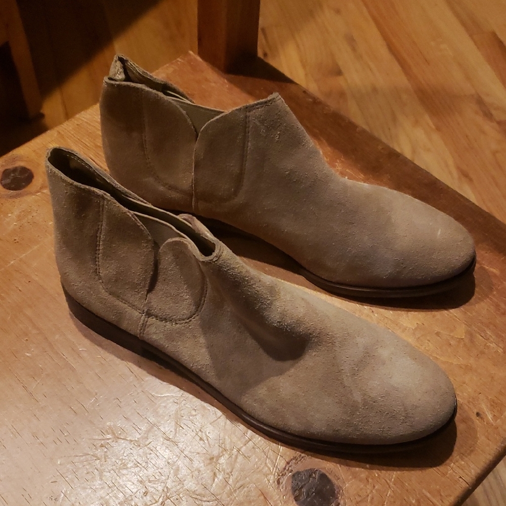Splendid Tan Ankle Boots Suede Leather Classic